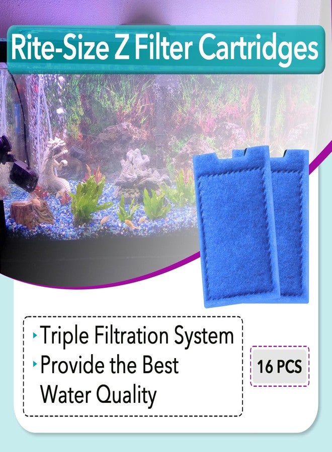 Joworthy 16 Pcs Rite-Size Z Filter Cartridges Compatible with MarineLand Eclipse Filtration Systems - Replacement for Aquarium Rite-Size Z Filter Cartridge - Image 2